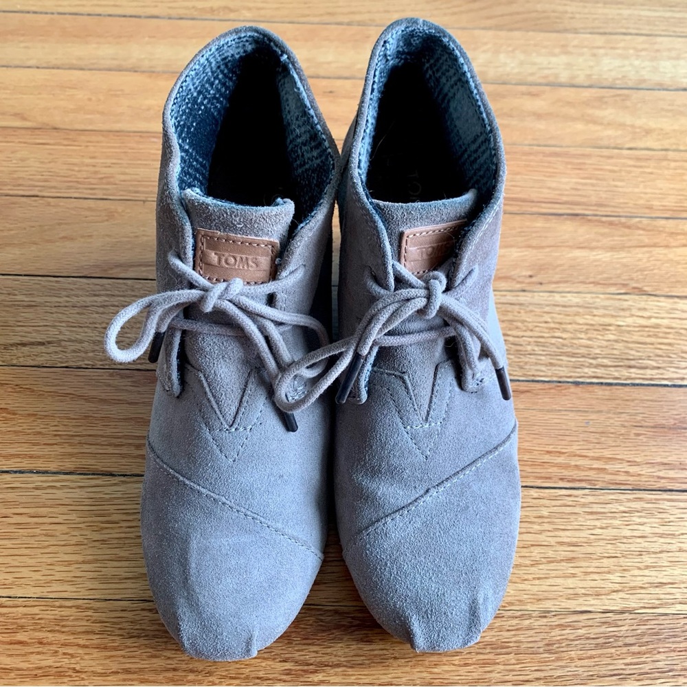 Toms beige Desert Wedge booties - Picture 4 of 9